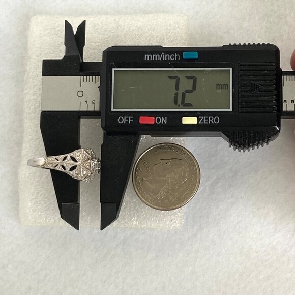 Sterling Silver 925 MEDA Multi Stone Round CZ Vintage Style Band Ring Sz 6.75 - Picture 16 of 16